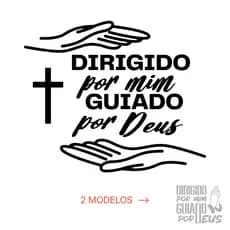 Adesivo Dirigido Por Mim Guiado Por Deus Carro Caminhão Moto
