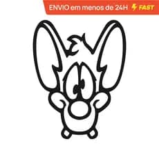 Adesivo Rato Pinky e Cérebro Pink Brain Desenho