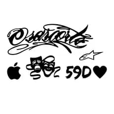 Kit Adesivos Moto Osascorte 59D Alpinestars Maçã Apple Chora Agora Ri Depois Cartela Adesivo