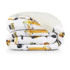 Coberdrom Tutti Kids Solteiro 01 Peça | Dupla Face Manta Flannel e Sherpa - Infantil Menino e Menina