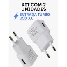 Kit 2 Carregadores USB 5V Universal Para Celular Bivolt Promoção