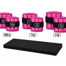 500G 1KG 2KG ROSA + COLCHONETE PRETO | TREINO COMPLETO EM CASA OU ACADEMIA | AJUSTÁVEL E RESISTENTE