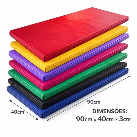 COLCHONETE ACADEMIA / YOGA / PILATES - 90x40x3cm - DUPLA COSTURA TRAVETADA