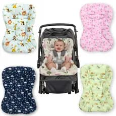 Capa Colchonete Carrinho 100% Algodão acolchoada todos os tamanhos universal Estampada menino menina