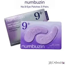 NUMBUZIN No . 9 NAD + Colágeno 5 Pares Sob Adesivos Para Os Olhos Hidrogel Cuidados Com Rugas Em Círculos Escuros