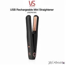 Vidal Sassoon VSCR310K Mini Alisador De Cabelo Sem Fio USB Recarregável 200 ° Modelador De Viagem Com Placa Cerâmica C T