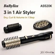 Escova De Secador De Cabelo BaByliss 3 Em 1 Onda Reta E Lisa Estilo AS520K
