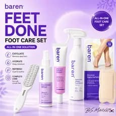 Baren Conjunto De Cuidados Com Os Pés Tudo-Em-Um Kit Esfoliante Para Reparação De Calcanhar Bálsamo Hidratante Remendo D