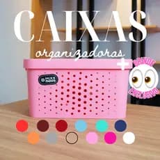 Caixa Organizadora Multiuso 2,6 L 6 L 11 L 17 L Com Tampa Cesto Organizador Plástico Resistente