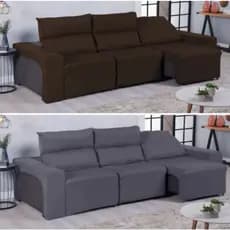 KIT CAPA PROTETORA DE SOFÁ RETRÁTIL 3 LUGARES LUXO  SOFT – CONFORTO, ESTILO E ECONOMIA!