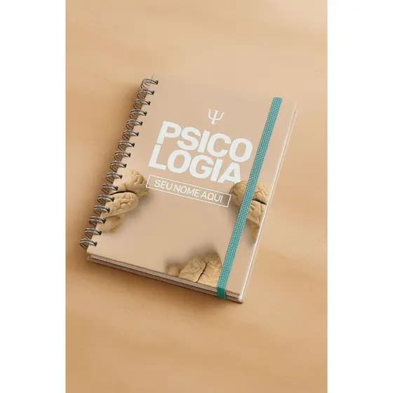 Agenda psicólogo psicóloga  personalizada 2026 com Nome e Elástico logo psicologia