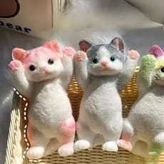 Brinquedo De Apertar De Gato SEMIN , Alívio De Inquietação De Desenho Animado Para Estresse , Superfície De Pelúcia Maci