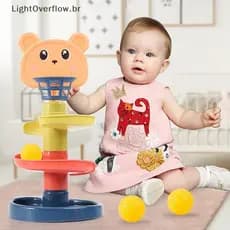 [LightOverflow] 1 Conjunto De Educação Infantil Para Pais E Filhos , Presentes Interativos Crianças , Pista Giratória Be