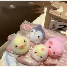 Squishy Animais Fofinhos 4 Unidades - Macios, Fofos e Divertidos de Apertar | Brinquedo Anti-Stress
