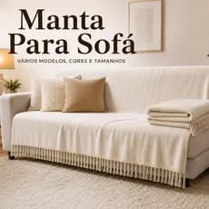 Manta Para Sofá Tipo Capa Decorativa Super King 4,00M x 1,80M / 3,00M x 1,80 / 2,40 x 1,80 / 2,10 x 1,20 Moderna Premium