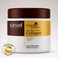 Máscara Capilar Karseell Colágeno e Maca Power 500g – Reparação e Brilho para Cabelos Danificados