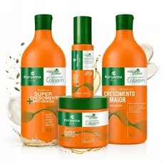 Kit Completo crescimento Anti Queda Máscara Capilar  + Condicionador 1L + Shampoo 1L + Tônico Crescimento Profissional