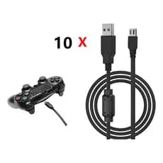 Kit 10 Cabo Carregar Controle Para Ps4 Revenda Atacado 100% Original