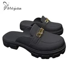Sapato Mule Mocassim Feminino Tratorado Confortável Estiloso