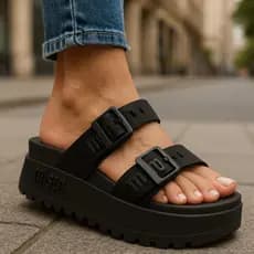 Sandália Feminina Birken Nuvem Mell Slide Lançamento Leve Maciez Conforto Verão