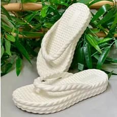 Chinelo 3 Tranças Feminino Plataforma Ortopédico Macio Confortável