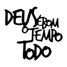 Adesivo "Deus é Bom o Tempo Todo" 15x15cm - Frase Fé Recorte Vinil | Carro Parede Moto