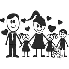 Adesivo Família Completa Vários modelos