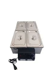 Banho maria 4 recipientes aço inox 2.5kg super promoção
