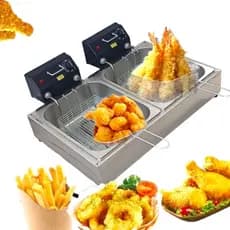 Fritadeira Elétrica Industrial 2 cubas de 5 litros Total 10 LITROS  promoção ... super promoção