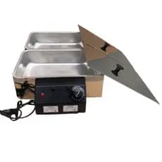 Molheira elétrica banho Maria  8 litros 2 cubas em aluminio  promoção ... super promoção