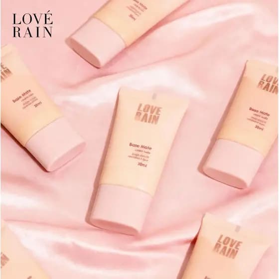 LOVE RAIN Base Matte Original – Alta Cobertura, Longa Duração e Acabamento Perfeito