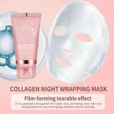 Máscara Facial Noturna com Colágeno – 75ml Uso Noturno para Hidratação e Cuidado da Pele