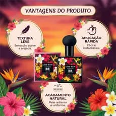 Base Líquida Facial Acabamento Natural à Prova dÁgua LOVÉ RAIN