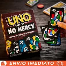 Uno No Mercy Baralho de Cartas Estratégico 168 Cartas com Regras Inéditas e Muita Diversão