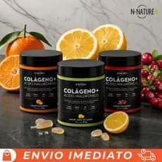 Kit 3 Colágenos + Ácido Hialurônico Zero Açúcar N-Nature: Pele Hidratada e Melhor Elasticidade