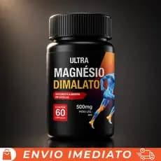 Ultra Magnésio Dimalato 500mg Premium: Alta Absorção Energia e Bem-Estar - 60 Cápsulas