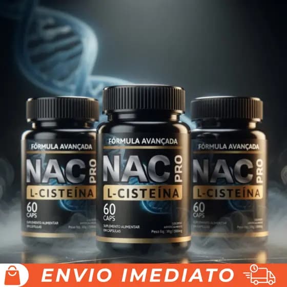 Kit 3 Frascos NAC Pro N-Acetil L-Cisteína: Antioxidante e Protetor Celular