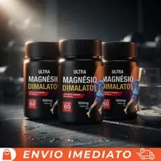 Kit 3 Frascos Magnésio Dimalato 500mg Premium: Alta Absorção Energia e Bem-Estar