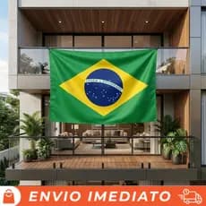 Bandeira do Brasil Grande 160x105cm Poliéster Seleção Brasileira Copa do Mundo 2026 Torcida
