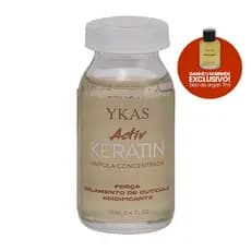 Ykas Activ Ampola Capilar Keratin 12 ml - Força e Reconstrução para Cabelos Fortes e Brilhantes