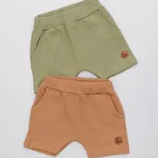 Bermudas de bebe menino Shorts de Algodão- kit com 2