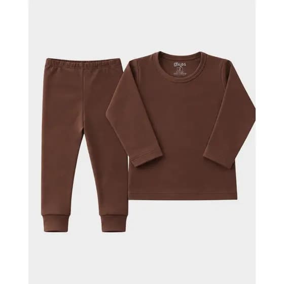 Conjunto Infantil Blusa e Calça Térmico Peluciado Unissex
