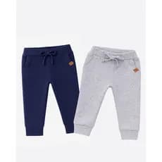Kit com 2 calças de  Bebê Suedine Jogger Menino e Menina Meia Estação