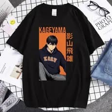 Camiseta Basica Camisa Algodao Ics Tobio Kageyama 09 Haikyuu Anime Japanese 100% Algodão