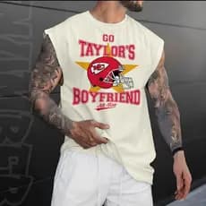 Camiseta regata machao  masculino go taylors boyfriend futebol americano Travis Kelce Longline algodao unissex