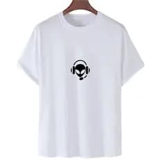 Camiseta Básica Masculina Slim T-SHIRT Algodão Et de fone