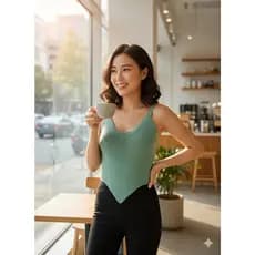 Blusa Feminina Modal Bico Top Cropped Verão Estilo Elegante Confortável