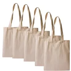 Sacolas ecobag em algodão cru 35x40 cm Kit 50