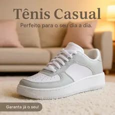 Tênis Cinza Unissex Resistente Interior Estofado Conforto e Suporte ao Caminhar