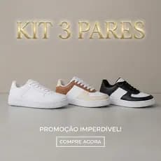 Kit 3 Pares Tênis Casual Street Conforto Estilo E Aderencia Para Trabalho E Lazer Diario